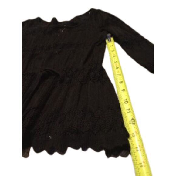 Free People Women's Size XSmall Black Top With Lace Panals - Picture 3 of 5